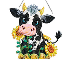 Load image into Gallery viewer, Acrylic Single-Side Cow 5D DIY Diamond Painting Dots Pendant for Home Wall Decor
