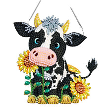 Load image into Gallery viewer, Acrylic Single-Side Cow 5D DIY Diamond Painting Dots Pendant for Home Wall Decor
