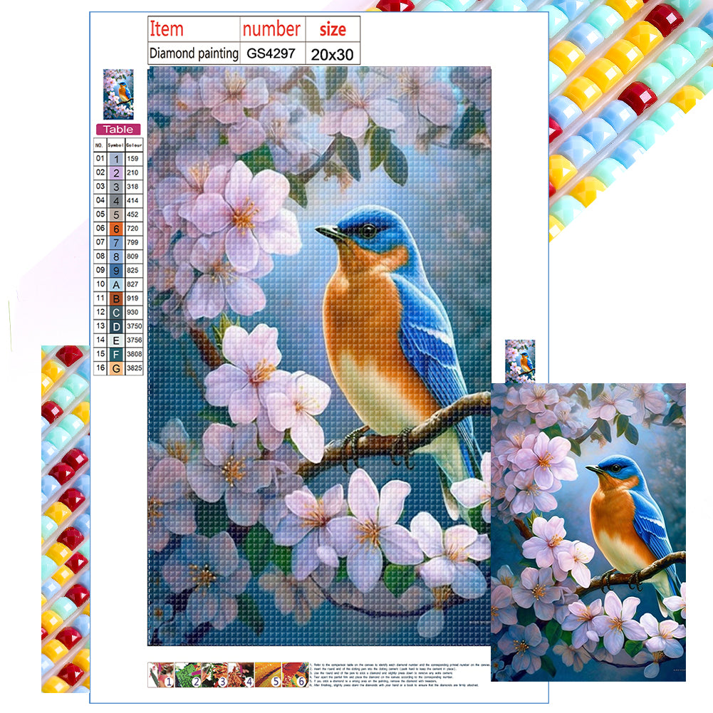 Diamond Painting - Full Square - bluebird (20*30CM)