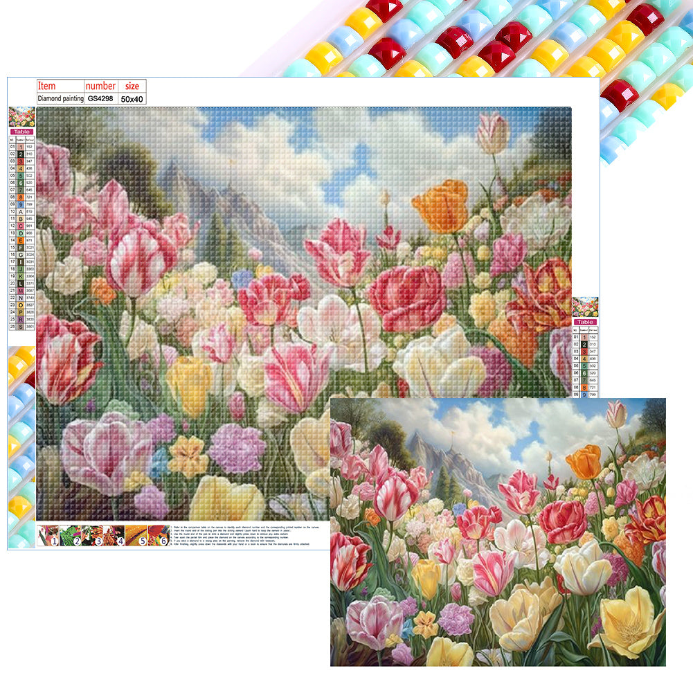 Diamond Painting - Full Square - Flowery mountains (50*40CM)