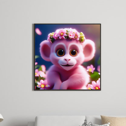 Diamond Painting - Full Round - Twelve zodiac signs - monkey (30*30CM)