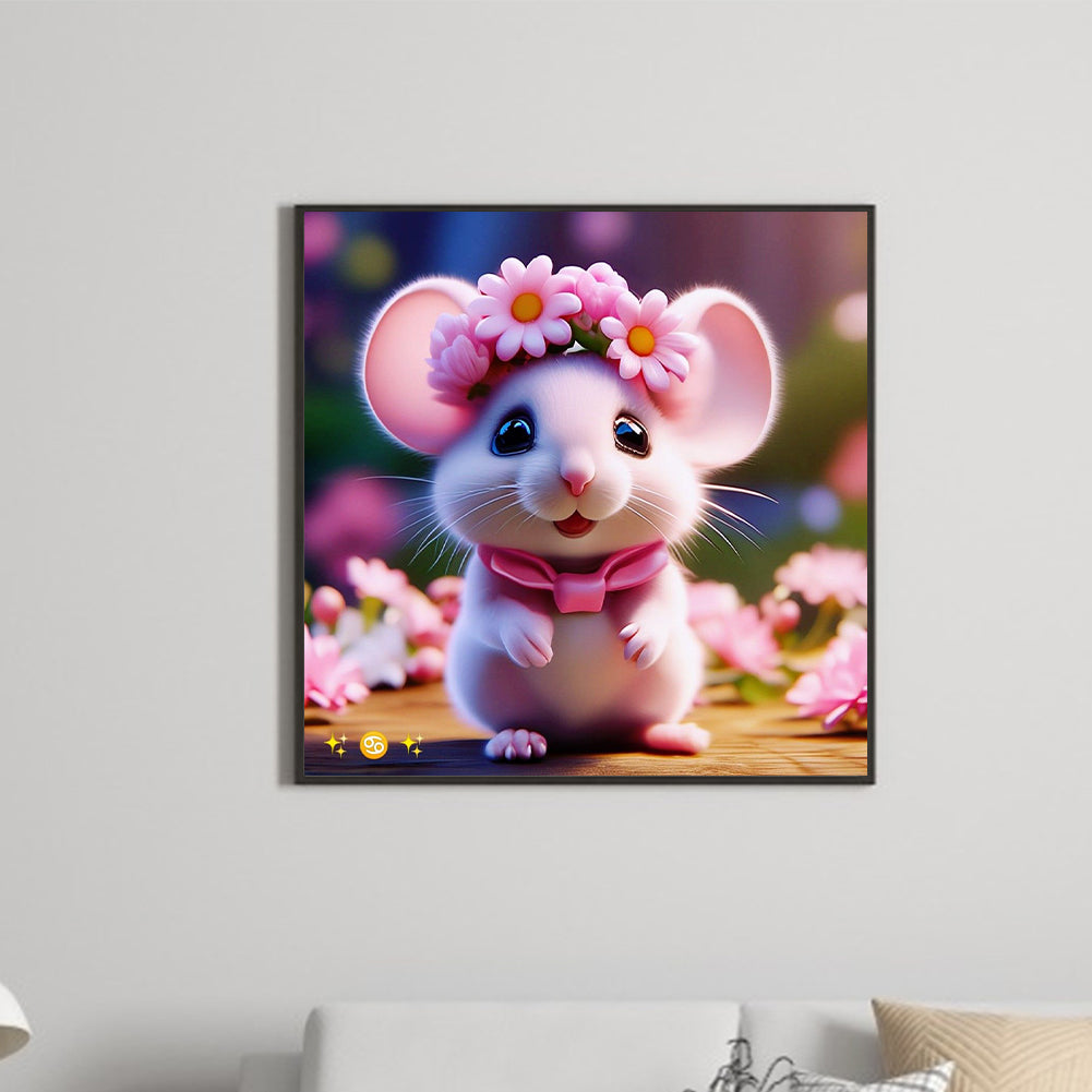 Diamond Painting - Full Round - Zodiac sign - rat (30*30CM)