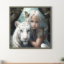 Load image into Gallery viewer, Diamond Painting - Full Round - girl and beast (30*30CM)
