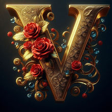 Load image into Gallery viewer, Diamond Painting - Full Round - twenty-six letters-v (30*30CM)
