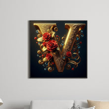 Load image into Gallery viewer, Diamond Painting - Full Round - twenty-six letters-v (30*30CM)
