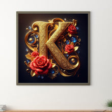 Load image into Gallery viewer, Diamond Painting - Full Round - twenty-six letters -k (30*30CM)
