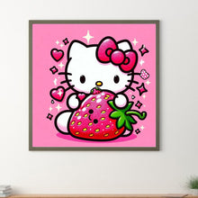 Load image into Gallery viewer, Diamond Painting - Full Round - strawberry hello kitty (30*30CM)
