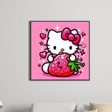 Load image into Gallery viewer, Diamond Painting - Full Round - strawberry hello kitty (30*30CM)
