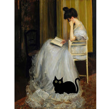 Load image into Gallery viewer, Diamond Painting - Full Round - woman and cat (30*40CM)

