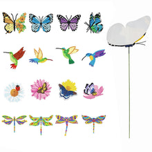 Load image into Gallery viewer, 16Pcs Butterfly Hummingbird Dragonfly Stakes Diamond Art Kits for Kids Beginners
