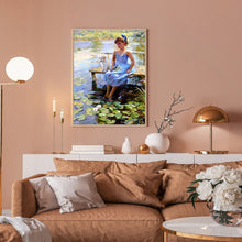 Load image into Gallery viewer, Diamond Painting - Full Round - girl and dog (30*40CM)
