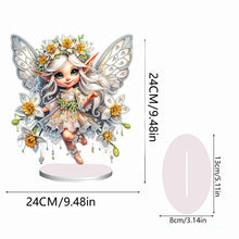 Load image into Gallery viewer, Flower Fairy Special Shaped Double Sided Diamond Painting Tabletop Ornaments Kit
