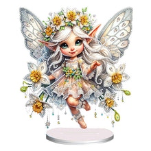 Load image into Gallery viewer, Flower Fairy Special Shaped Double Sided Diamond Painting Tabletop Ornaments Kit
