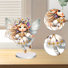 Load image into Gallery viewer, Flower Fairy Special Shaped Double Sided Diamond Painting Tabletop Ornaments Kit
