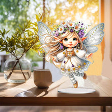 Load image into Gallery viewer, Flower Fairy Special Shaped Double Sided Diamond Painting Tabletop Ornaments Kit
