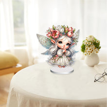 Load image into Gallery viewer, Flower Fairy Special Shaped Double Sided Diamond Painting Tabletop Ornaments Kit
