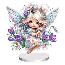 Load image into Gallery viewer, Flower Fairy Special Shaped Double Sided Diamond Painting Tabletop Ornaments Kit
