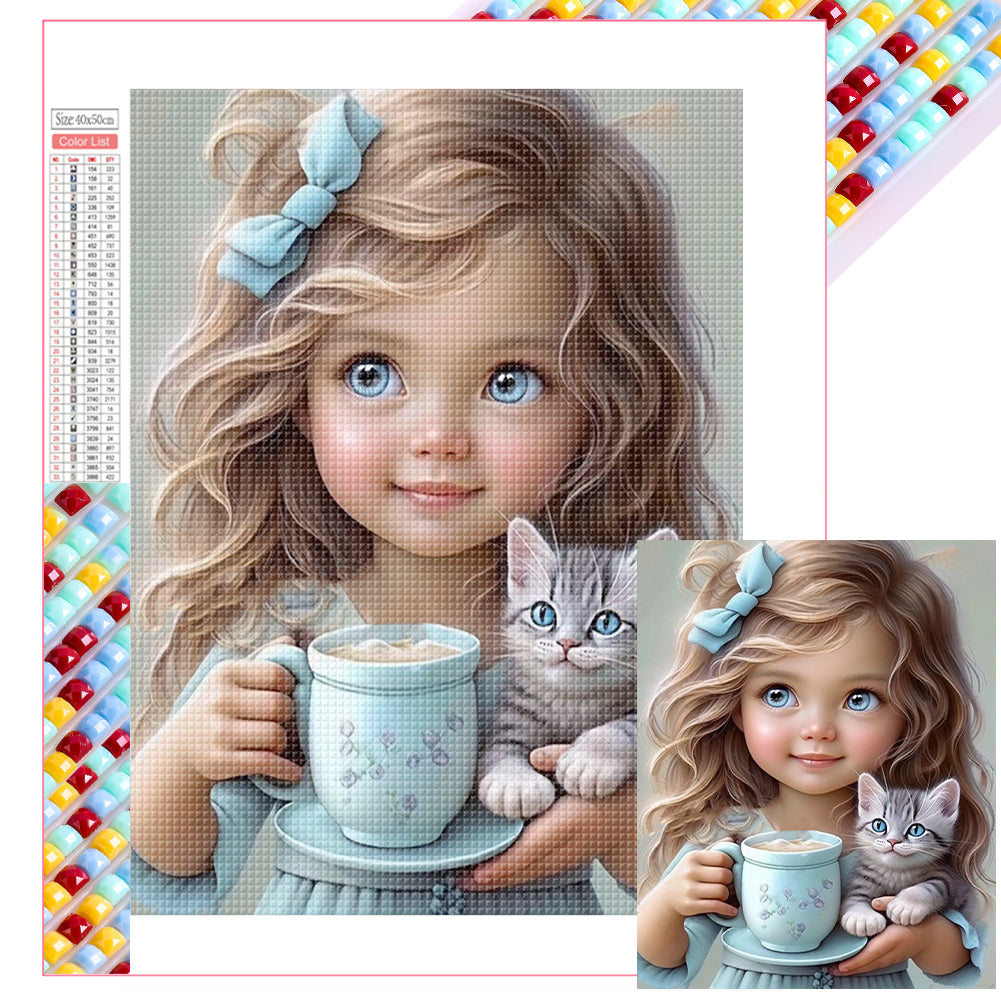 Diamond Painting - Full Square - little girl (40*50CM)
