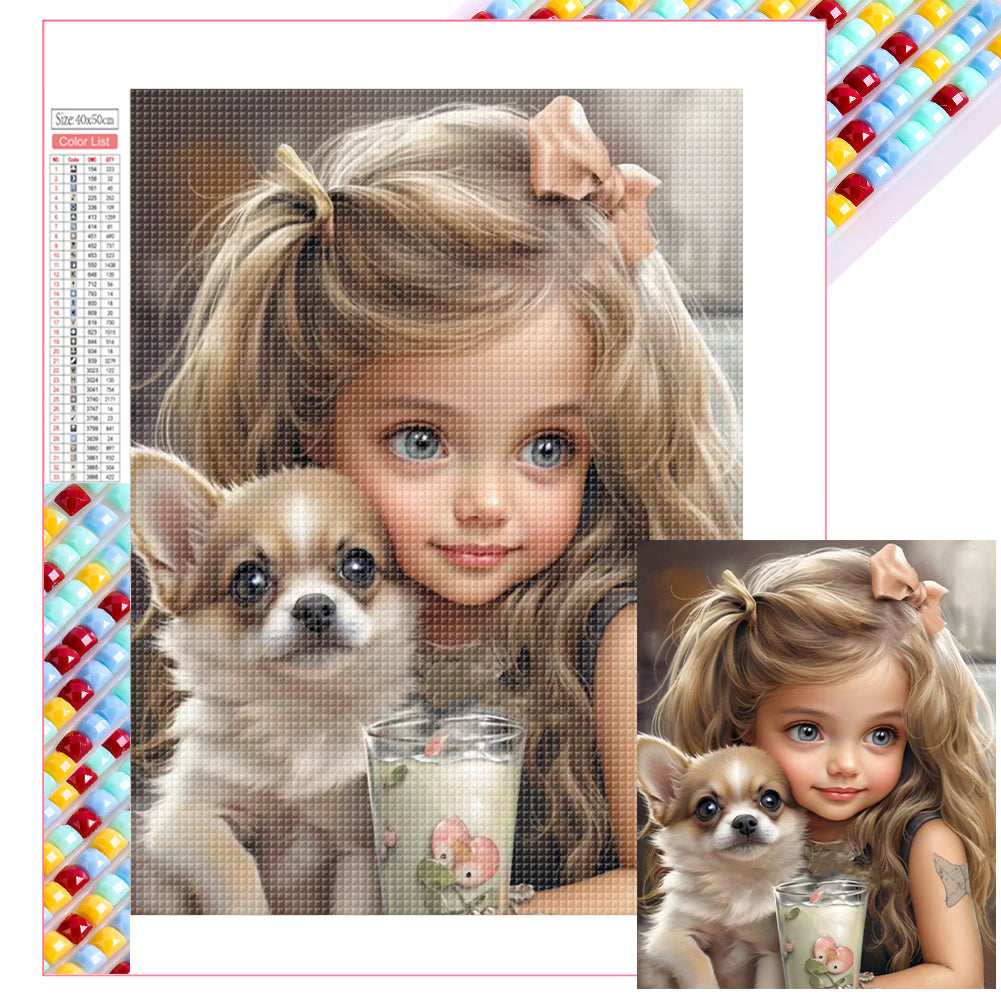 Diamond Painting - Full Square - little girl (40*50CM)