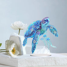 Load image into Gallery viewer, Sea Turtle Jellyfish Special Shaped Desktop Diamond Art Kits Home Table Decor
