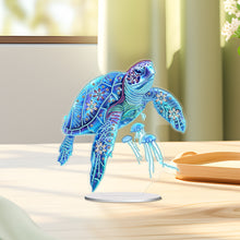 Load image into Gallery viewer, Sea Turtle Jellyfish Special Shaped Desktop Diamond Art Kits Home Table Decor
