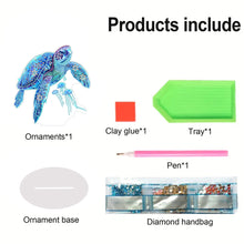Load image into Gallery viewer, Sea Turtle Jellyfish Special Shaped Desktop Diamond Art Kits Home Table Decor
