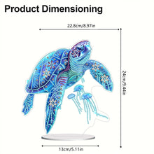 Load image into Gallery viewer, Sea Turtle Jellyfish Special Shaped Desktop Diamond Art Kits Home Table Decor
