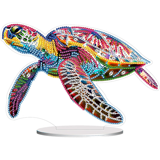 Sea Turtle Special Shaped Desktop Diamond Art Kits for Home Office Desktop Decor