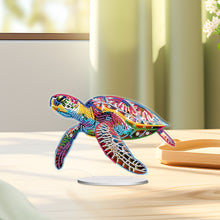 Load image into Gallery viewer, Sea Turtle Special Shaped Desktop Diamond Art Kits for Home Office Desktop Decor
