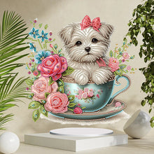 Load image into Gallery viewer, Teacup Puppy Special Shaped Table Top Diamond Painting Ornament Kits Table Decor

