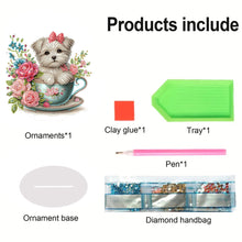 Load image into Gallery viewer, Teacup Puppy Special Shaped Table Top Diamond Painting Ornament Kits Table Decor
