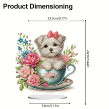 Load image into Gallery viewer, Teacup Puppy Special Shaped Table Top Diamond Painting Ornament Kits Table Decor
