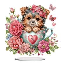 Load image into Gallery viewer, Teacup Puppy Special Shaped Table Top Diamond Painting Ornament Kits Table Decor
