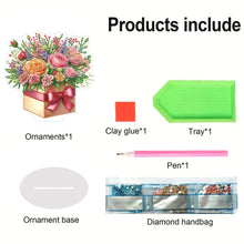 Load image into Gallery viewer, Flower Special Shaped Diamond Painting Desktop Ornaments Kit Bedroom Table Decor
