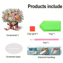 Load image into Gallery viewer, Flower Special Shaped Diamond Painting Desktop Ornaments Kit Bedroom Table Decor
