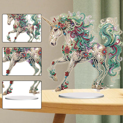 Unicorn Special Shaped Diamond Painting Tabletop Ornaments Kit Home Table Decor