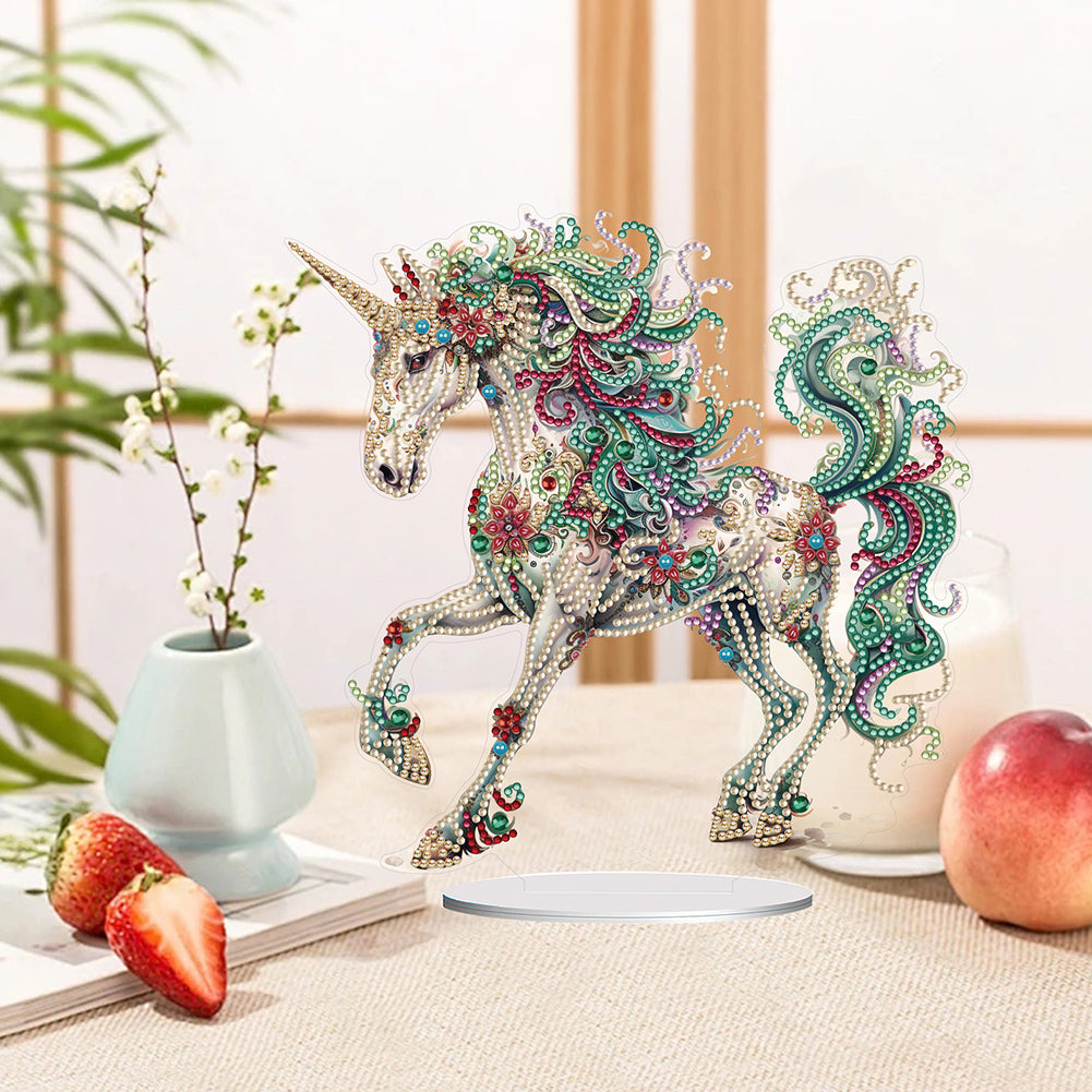Unicorn Special Shaped Diamond Painting Tabletop Ornaments Kit Home Table Decor