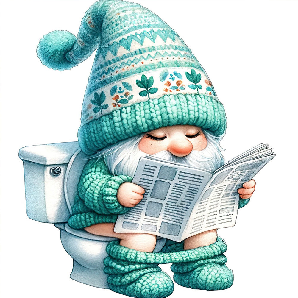 Diamond Painting - Full Round - Toilet Gnome (30*30CM)