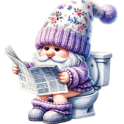 Diamond Painting - Full Round - Toilet Gnome (30*30CM)
