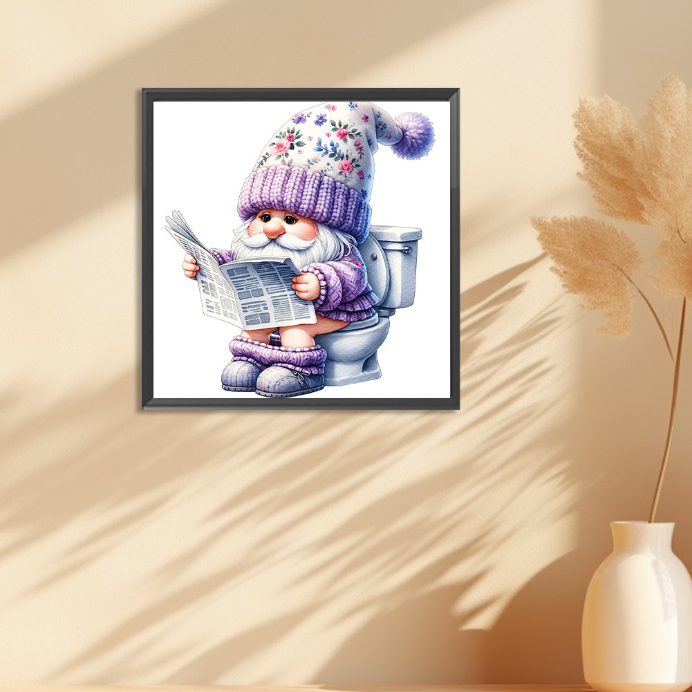 Diamond Painting - Full Round - Toilet Gnome (30*30CM)