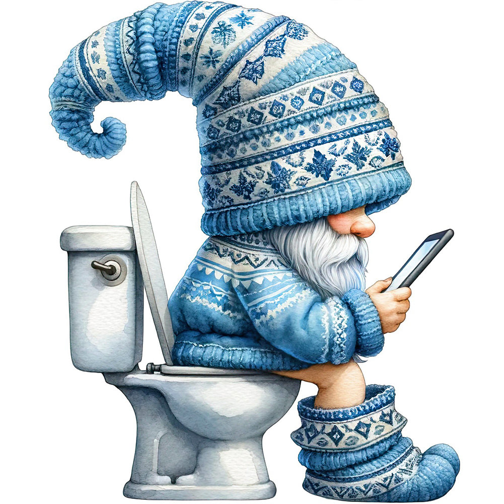 Diamond Painting - Full Round - Toilet Gnome (30*30CM)