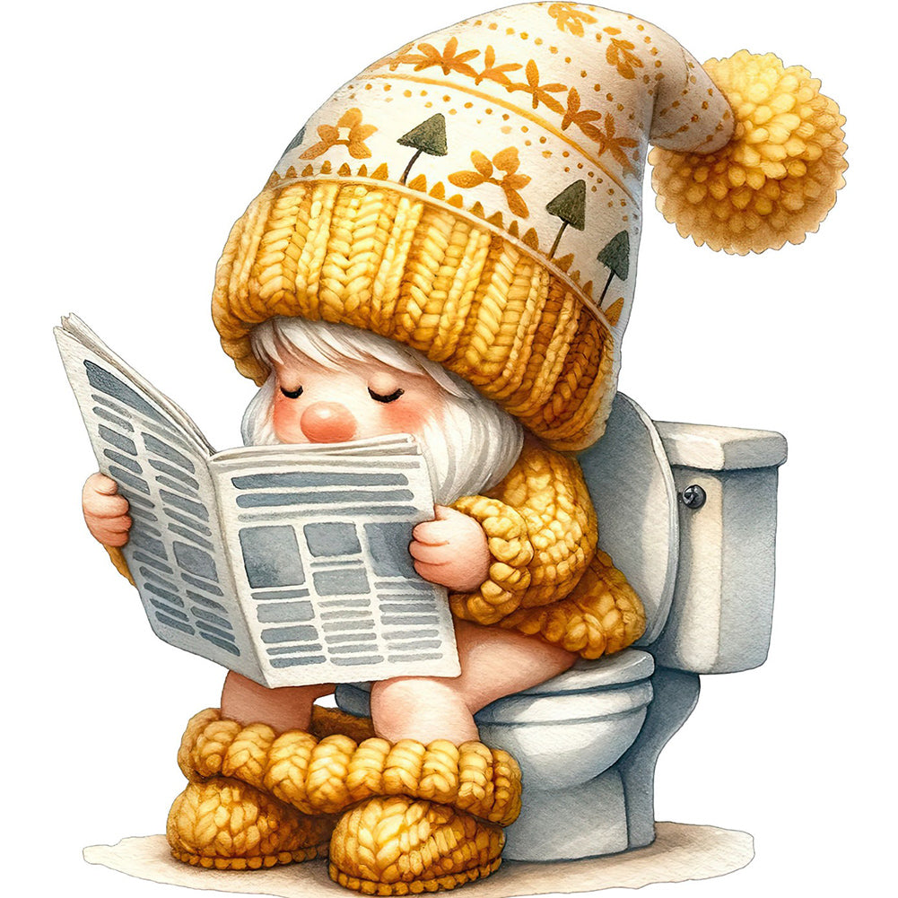 Diamond Painting - Full Round - Toilet Gnome (30*30CM)