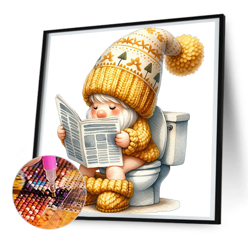 Diamond Painting - Full Round - Toilet Gnome (30*30CM)