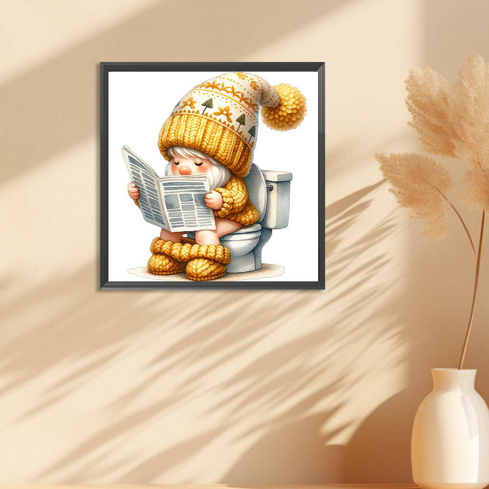 Diamond Painting - Full Round - Toilet Gnome (30*30CM)
