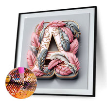 Load image into Gallery viewer, Diamond Painting - Full Round - Feather letter A (30*30CM)
