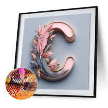 Load image into Gallery viewer, Diamond Painting - Full Round - Feather letter C (30*30CM)
