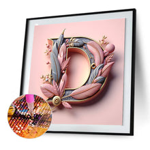 Load image into Gallery viewer, Diamond Painting - Full Round - Feather letter D (30*30CM)
