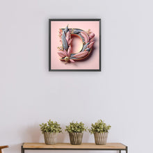 Load image into Gallery viewer, Diamond Painting - Full Round - Feather letter D (30*30CM)
