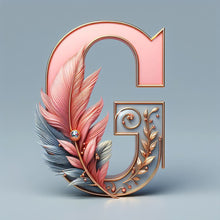 Load image into Gallery viewer, Diamond Painting - Full Round - Feather letter G (30*30CM)
