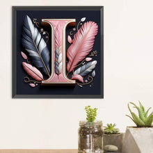 Load image into Gallery viewer, Diamond Painting - Full Round - Feather letter I (30*30CM)
